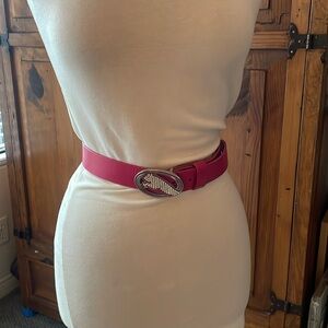 Puma golf belt. Pink with rhinestone buckle